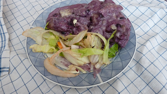 Kuřecí stehýnko v hermelínovém opojení podle dcerunky, hotovo