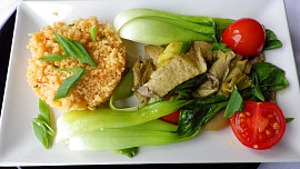 Hlíva na kari s Pak choi