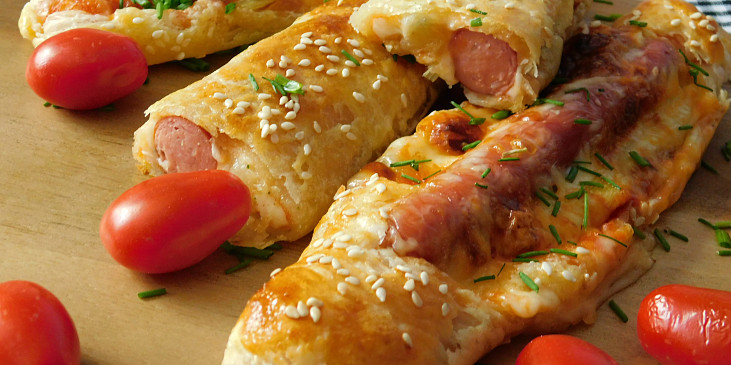 Hot dog z listového těsta