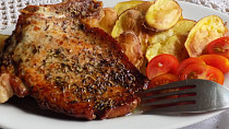 Kotleta s vůní koření z horkovzdušné fritézy
